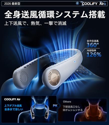 【新品】TORRAS ネッククーラー COOLiFY Air 冷却プレート 首掛け扇風機 ネックファン 【2026新冷却システム】 ペルチェ素子 360°立体送風 120°調整可能 24h稼働 5000mAh 多機能モード 10W急速充電?応 10ad3dc1 【新品】TORRAS ネッククーラー COOLiFY Air 冷却プレート 首掛け扇風機 ネックファン 【2026新冷却システム】 ペルチェ素子 360°立体送風 120°調整可能 24h稼働 5000mAh 多機能モード 10W急速充電?応 10ad3dc1