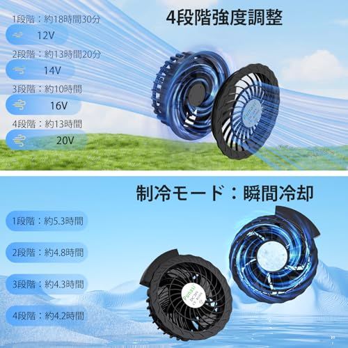 【新品】Punasi 空調作業服 冷却プレート付 瞬間冷却 PSE認証済 ファンバッテリーセット 20V 26000mAh 大容量 作業服 ファンバッテリーセット 4段階風量調節 90mm服穴径対応 急速充電器付き 暑さ対策 2種類モード搭載 31aa9066 【新品】Punasi 空調作業服 冷却プレート付 瞬間冷却 PSE認証済 ファンバッテリーセット 20V 26000mAh 大容量 作業服 ファンバッテリーセット 4段階風量調節 90mm服穴径対応 急速充電器付き 暑さ対策 2種類モード搭載 31aa9066