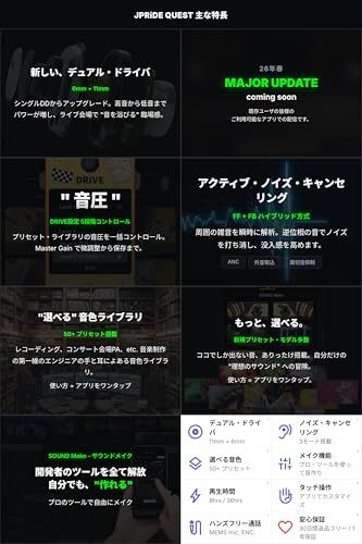 【新品】【サウンドメイク対応イヤホン】 JPRiDE model i ANC MK2 - QUEST/Bluetooth 5.3 ワイヤレスイヤホン /（専用アプリで50以上の音色モデル選択 x 自由カスタマイズ）/ ハイブリッド ノイズキャ 0e20865e