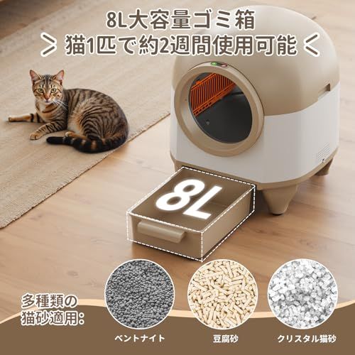 【新品】Alebert(アレベルト) 猫 自動トイレ オシッコが漏れない 猫トイレ 自動 ランキング スマホ遠隔管理 センサー付き 飛散防止 自動清掃 多頭飼い用 定期清掃 掃除簡単 お留守番 専用APP IOS/Android対応 日本語説 545417b8