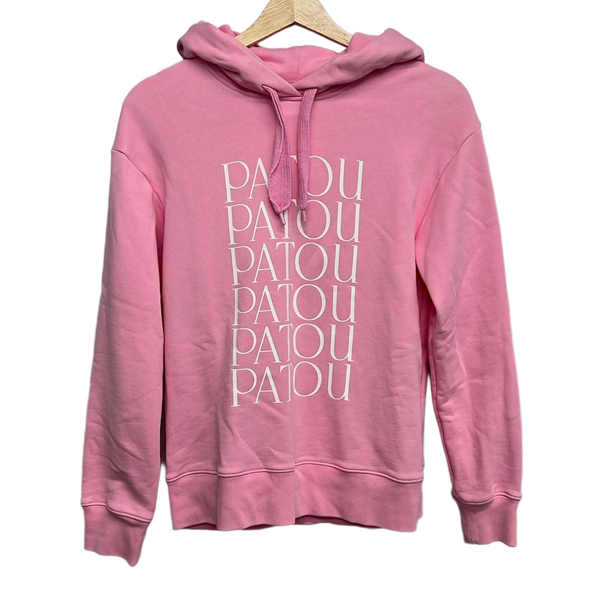 PATOU(パトゥ) パーカー サイズXS レディース美品 - ライトピンク×白 長袖/プルオーバー