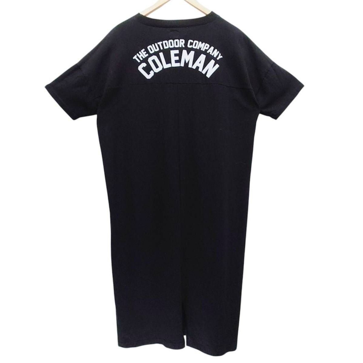 Coleman コールマン ワンピース M ブラック 半袖 Tシャツワンピ ロング