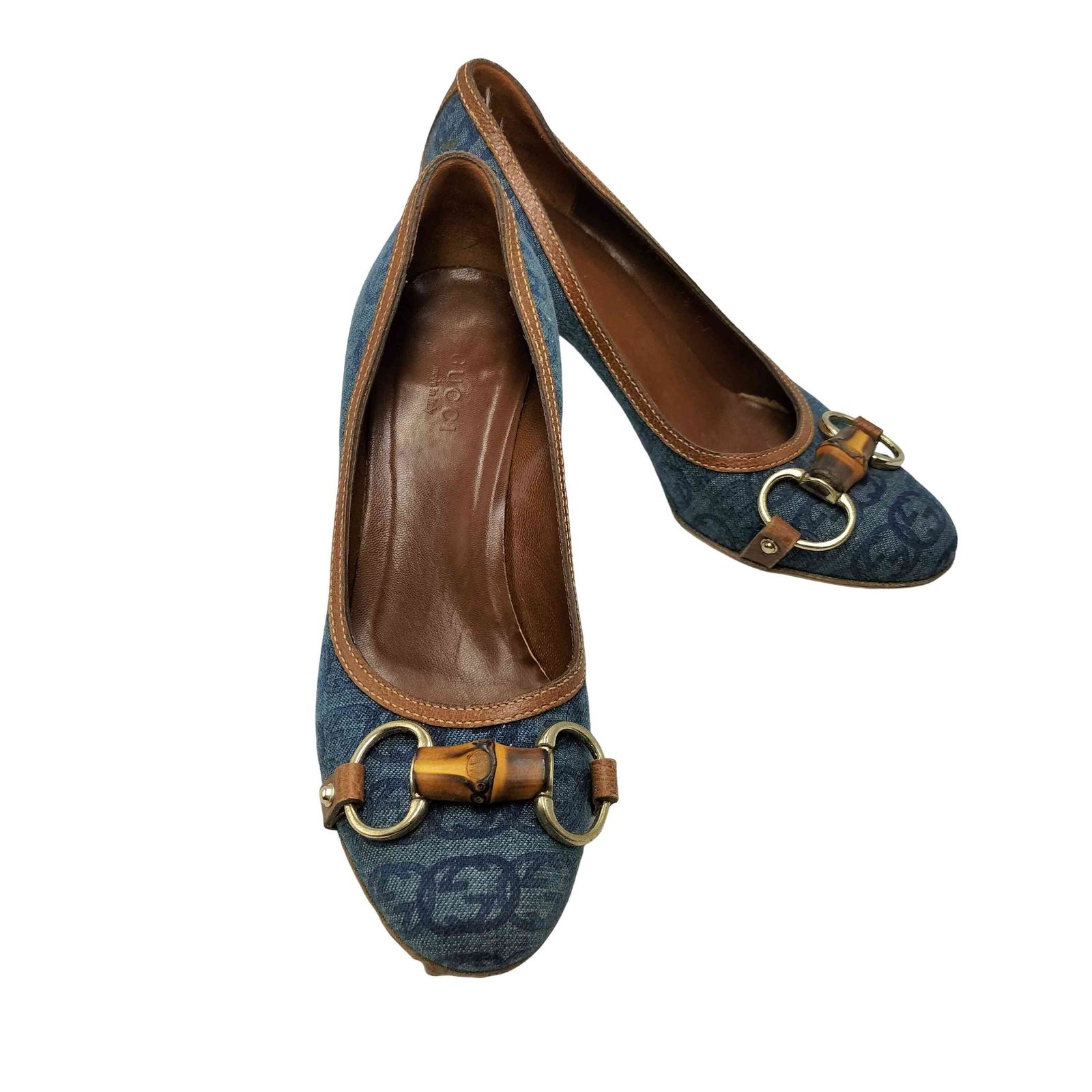 グッチ GUCCI GG柄 バンブービット パンプス シューズ レディース 34 2/1 C
