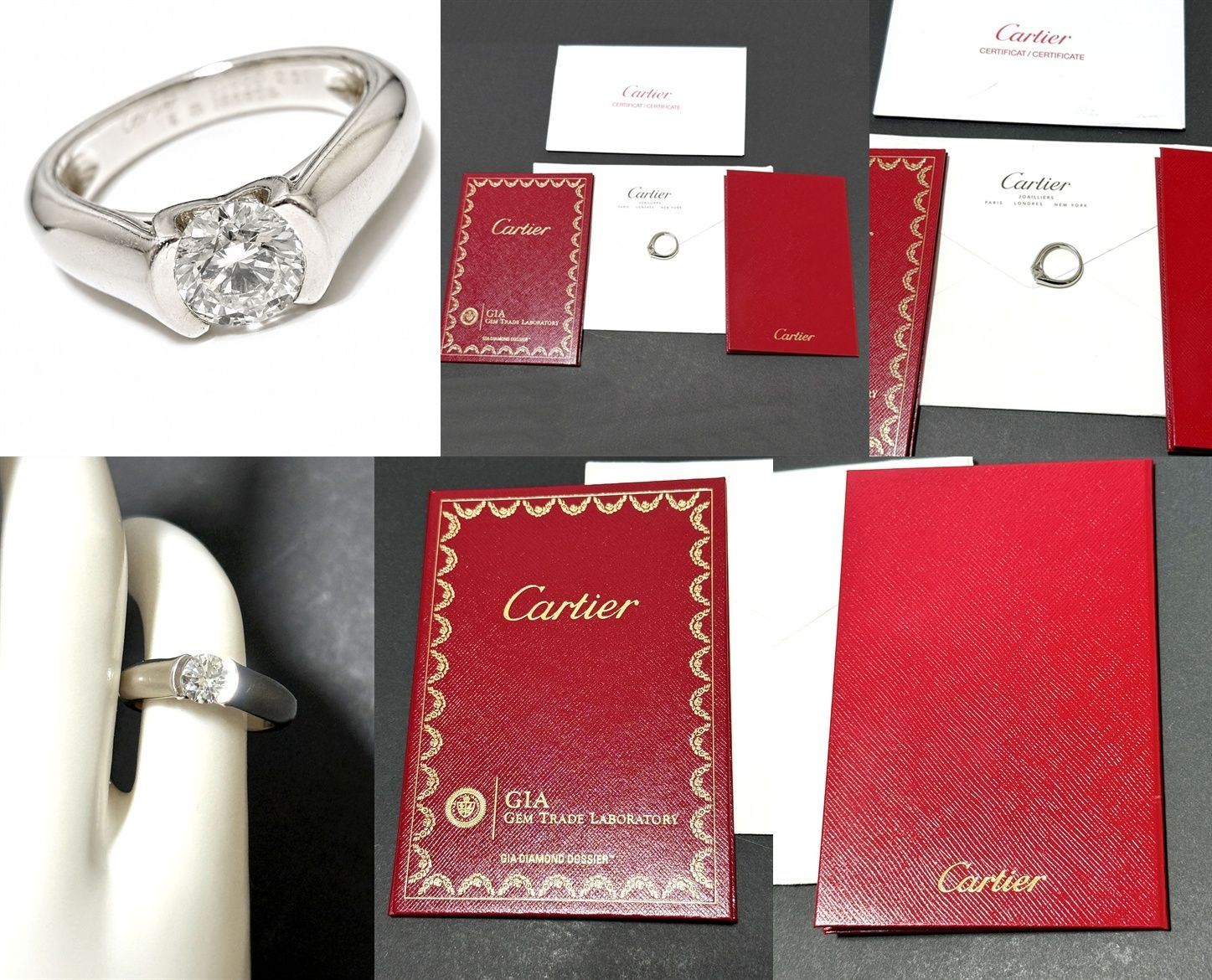 国内 ギャラ付き CARTIER カルティエ ソリテール ダイヤモンド リング