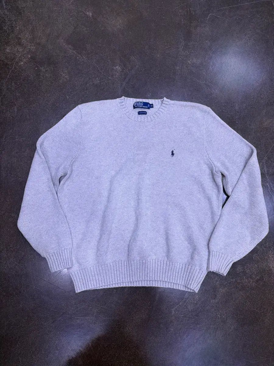 POLO RALPH LAUREN ポロラルフローレン Classic クラシック ラウンドネック ニット セーター グレー XL