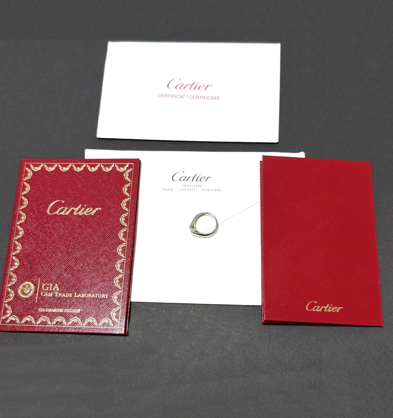 国内 ギャラ付き CARTIER カルティエ ソリテール ダイヤモンド リング 