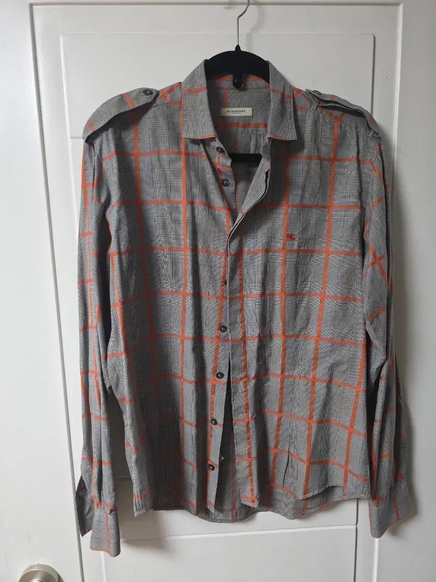 正規品) BURBERRY バーバリー オレンジ CHECK シャツ シャツ