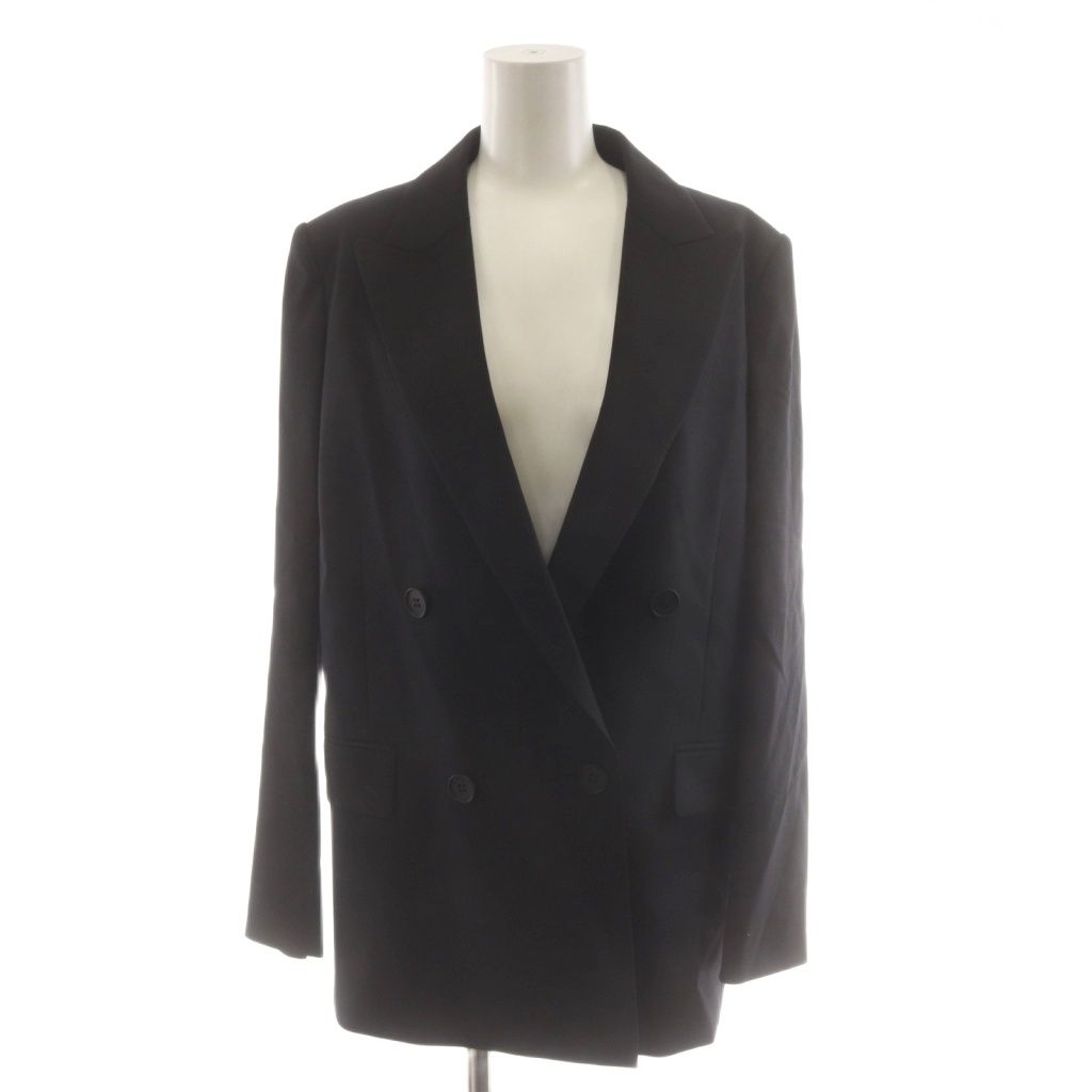 セオリーリュクス theory luxe 24AW SUAVE SAXONY DEBBY テーラードジャケット ダブル 38 黒 ブラック 4304141 /AN64