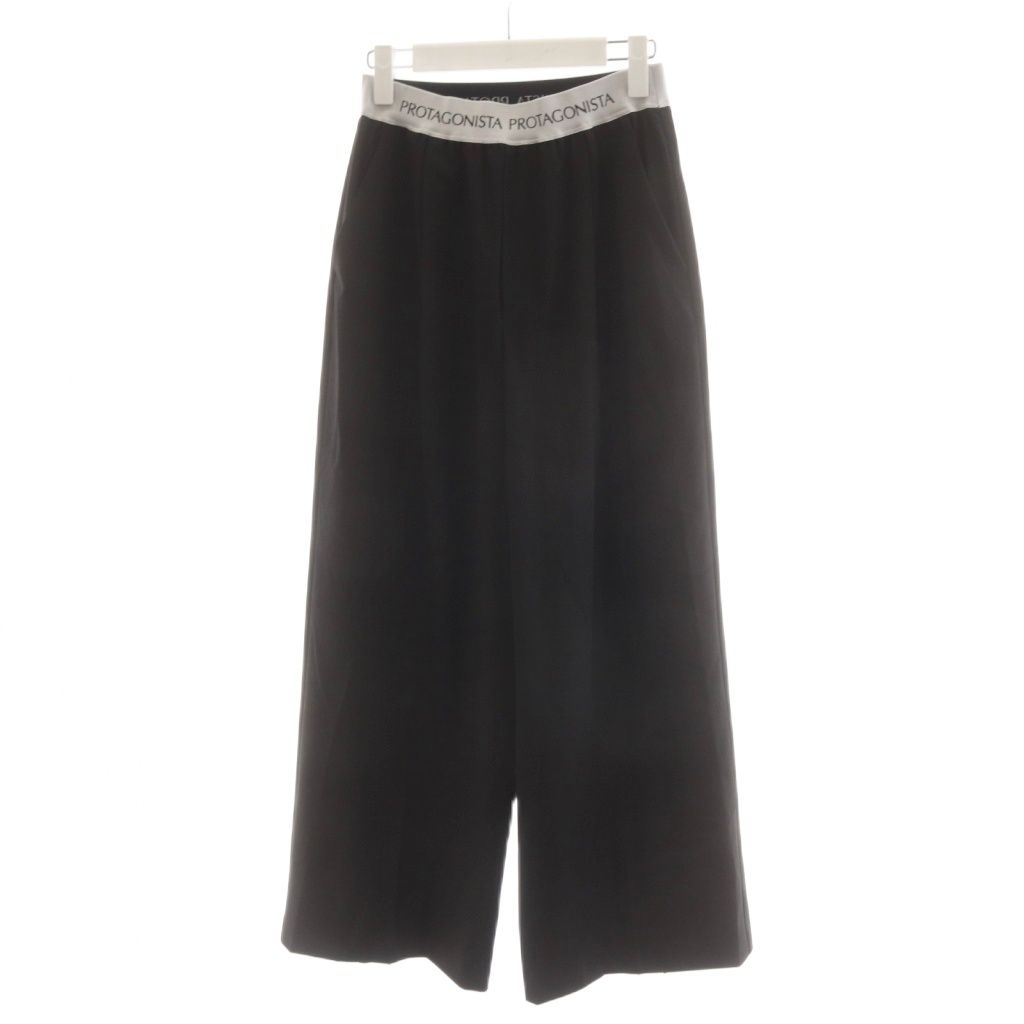 プロタゴニスタ PROTAGONISTA 26SS JOURNAL STANDARD L'ESSAGE取扱い ベルトワイドパンツ イージーパンツ XS 黒 ブラック 26030380004610 /AN65