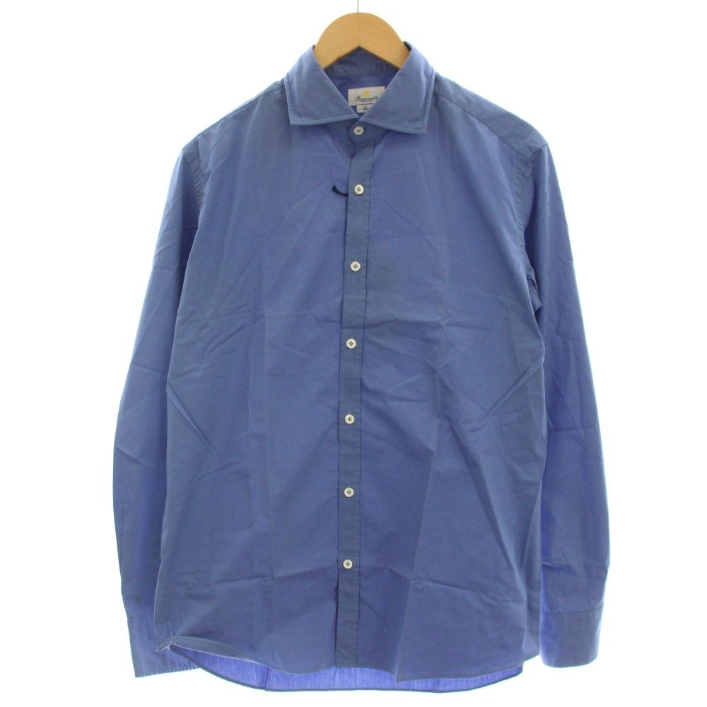 ジャンネット GIANNETTO ワイシャツ シャツ スリムフィット 長袖 L 青 ブルー 6G10230B81 /☆G