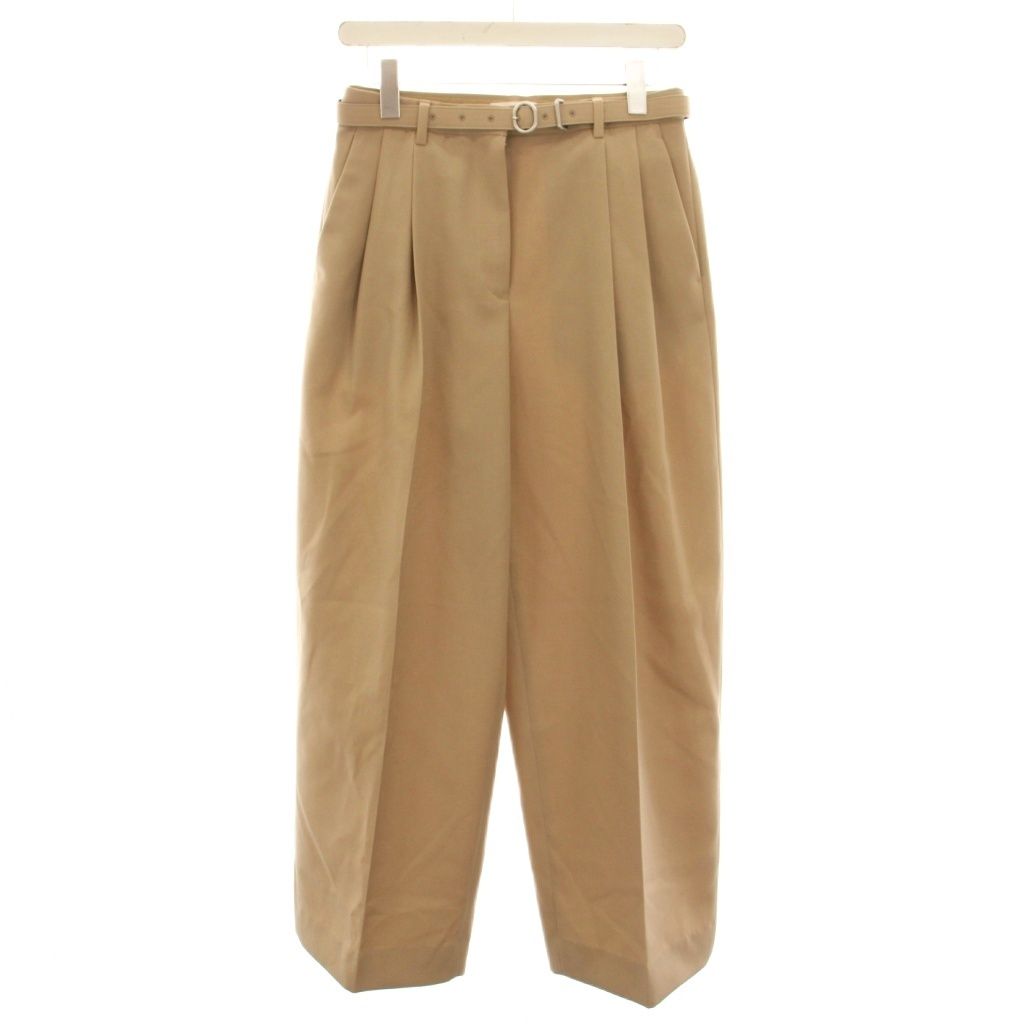 ジルサンダー JIL SANDER 24AW ワイドパンツ スラックス ジップフライ ベルト 32 ベージュ J02KA0152 /YT