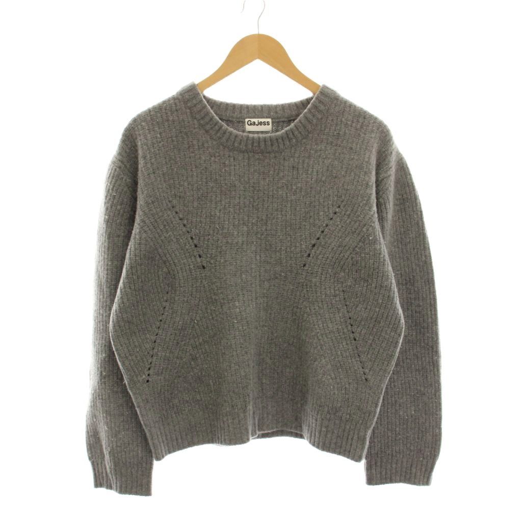 ガジェス GAJESS Over Knit オーバーニット セーター 長袖 F グレー GJ-23AW-KT03 /YM