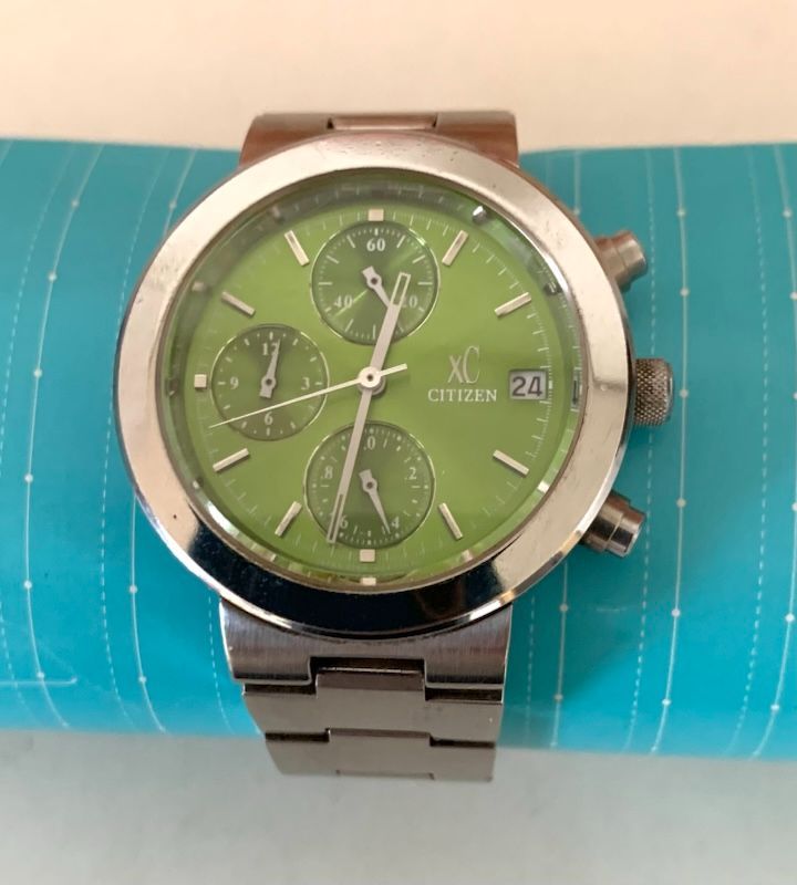 0560-H25969 XC CITIZEN クロノグラフ腕時計 ○極美品 ウォッチCITIZEN 