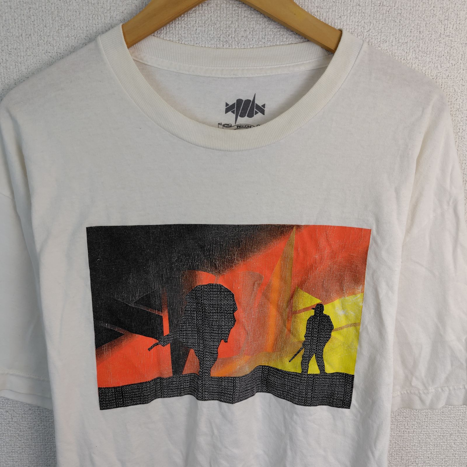 RECON リーコン Tシャツ フロントプリント ホワイト XL メンズ 古着 