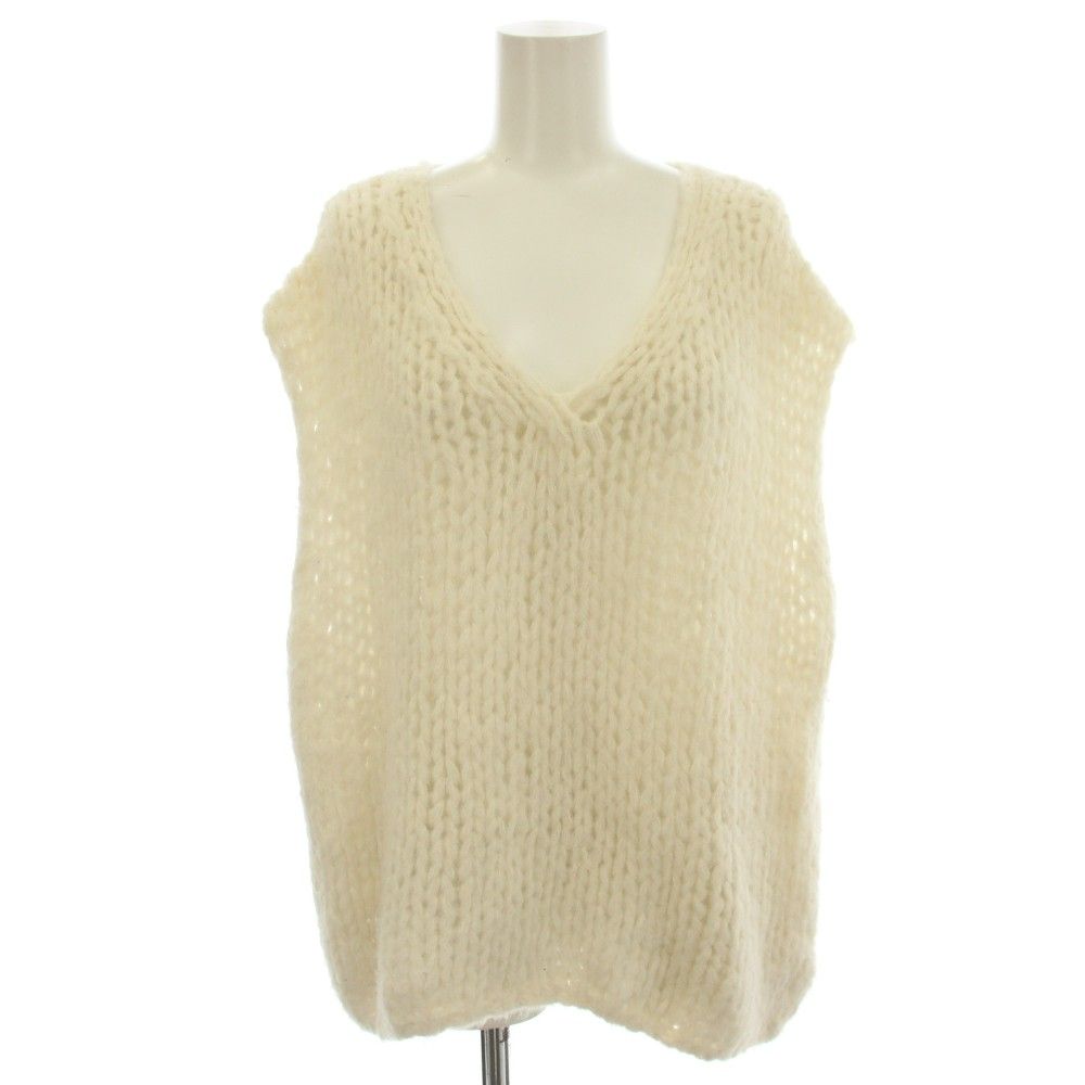 ジプソフィア gypsophila Moco Moco Vest アルパカ混 ニット ベスト F 白 ホワイト GPG-519 /☆G