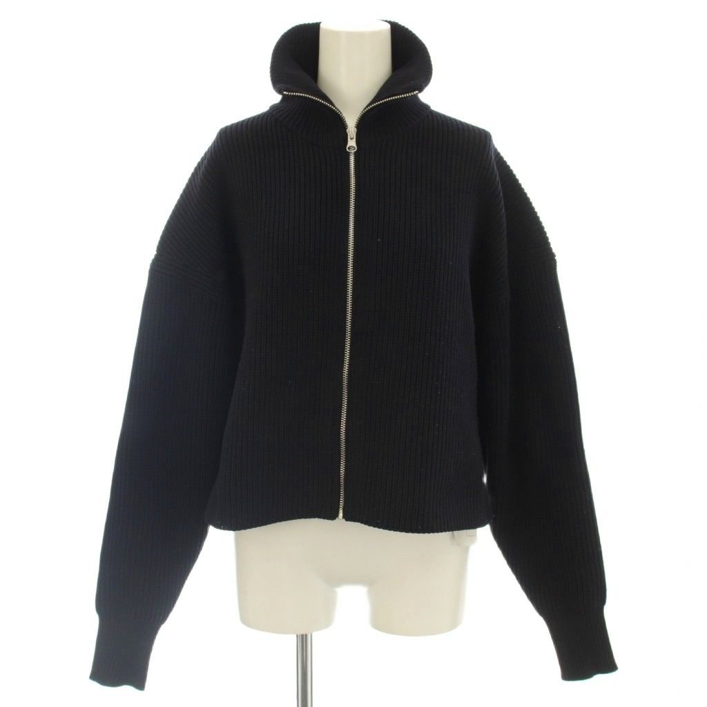 フォルメ FORME 25AW ZIP KNIT CARDIGAN リブニット カーディガン ジップアップ F ネイビー 紺 /☆G