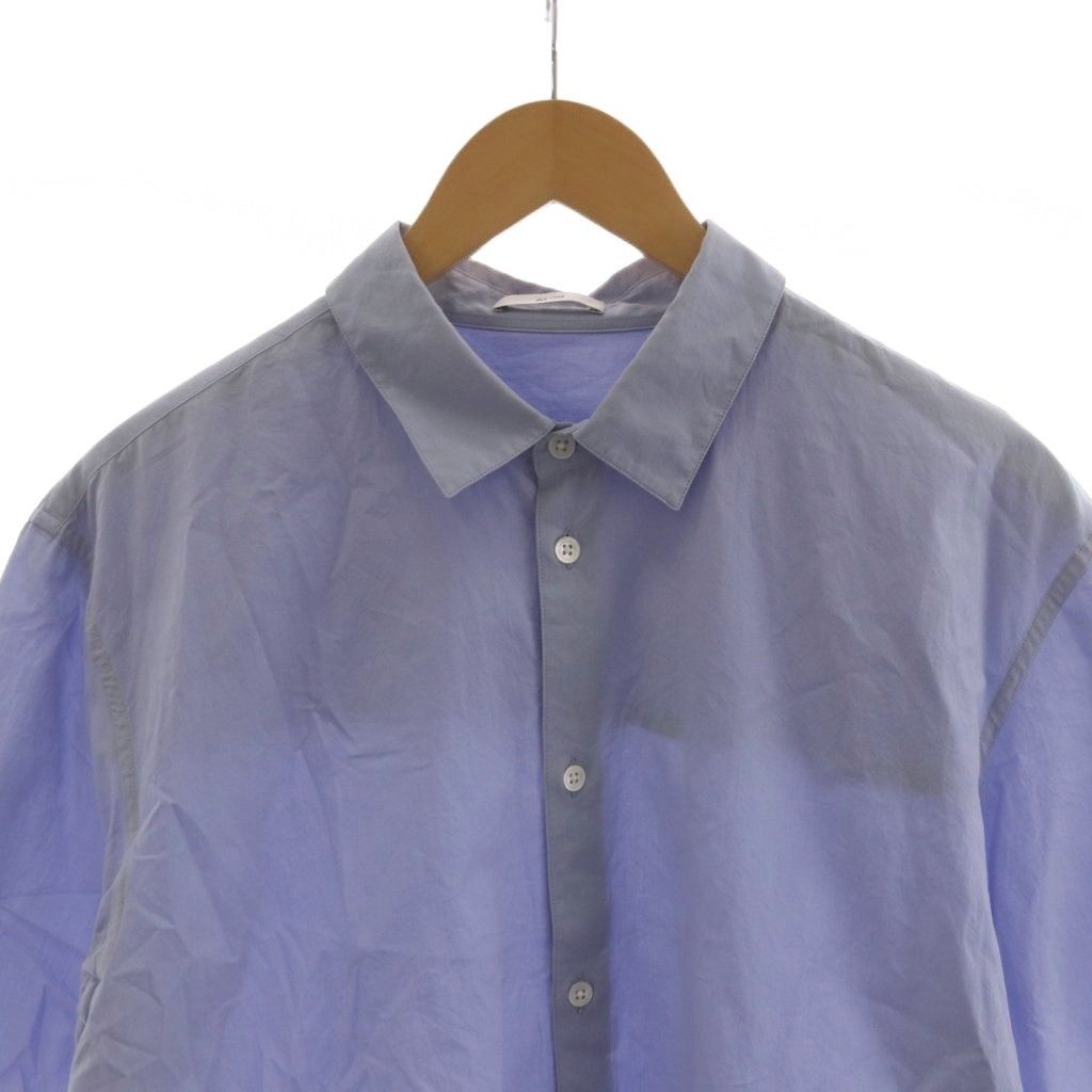 エイトン ATON 24SS SHRINK BROAD ハーフスリーブシャツ 半袖 4 水色