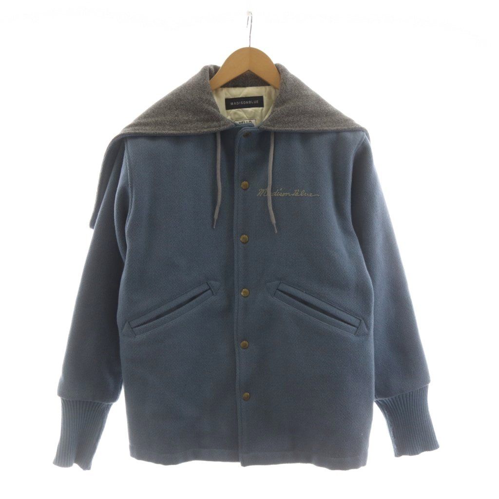 マディソンブルー MADISONBLUE HOOD MELTON CADET COAT フードメルトンカデットコート ジャケット 01 水色 ライトブルー 長袖 /RR