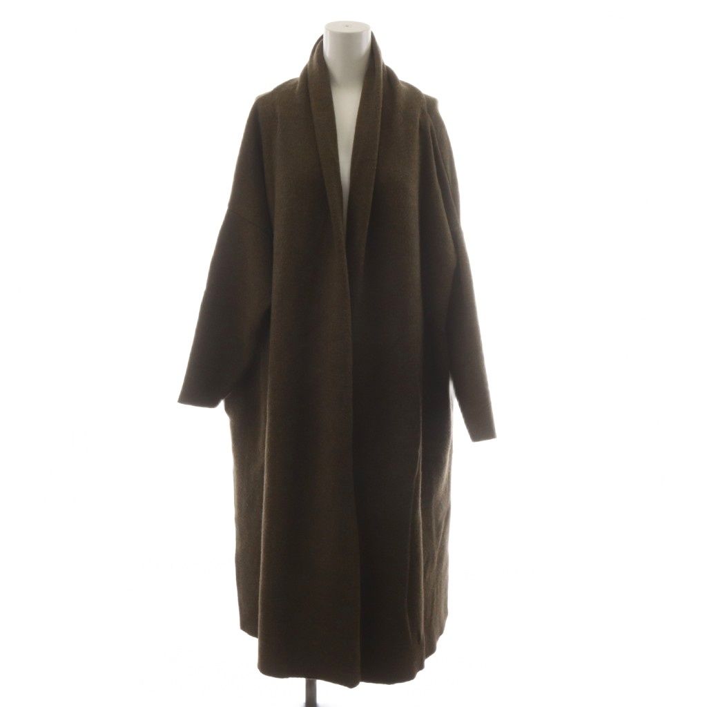 ミューズ ドゥーズィエム クラス MUSE de Deuxieme Classe スムースニットガウンコート ロング ウール 茶 ブラウン 長袖 /RR 6,586円
