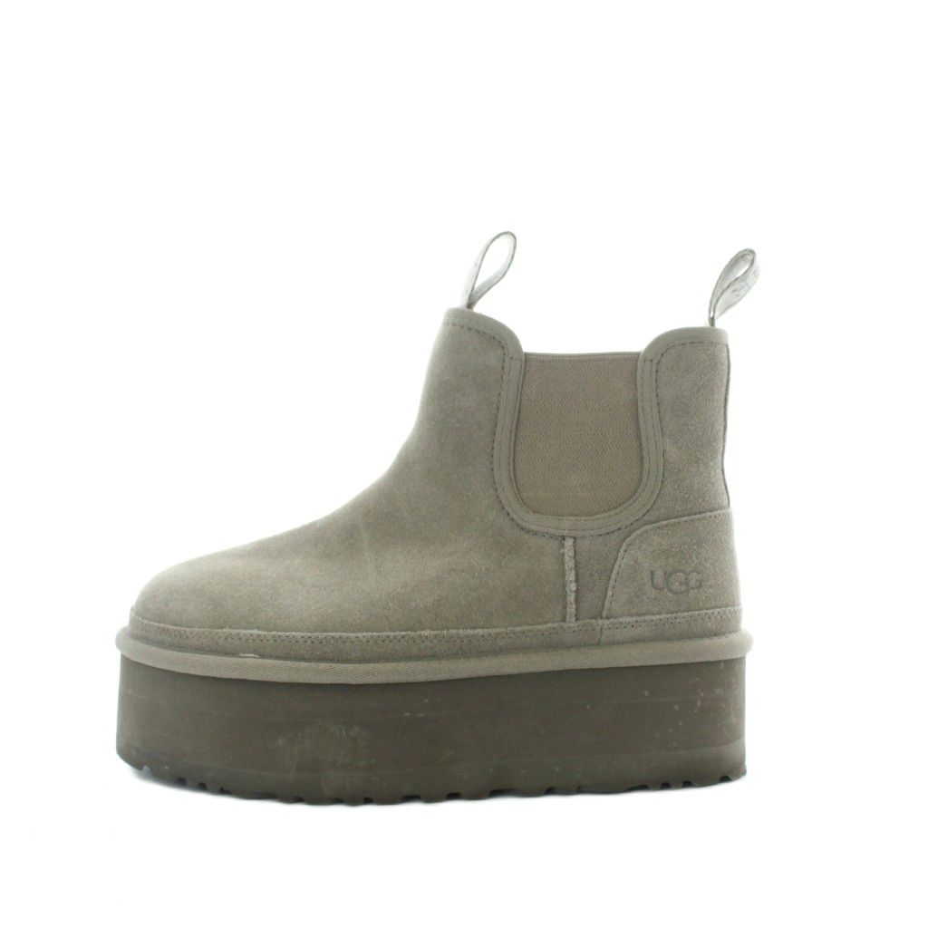 アグ オーストラリア UGG australia NEUMEL PLATFORM CHELSEA ショートブーツ US6 23cm モカ サイドゴア 厚底 プルタブ 1134526 /RI ■OS