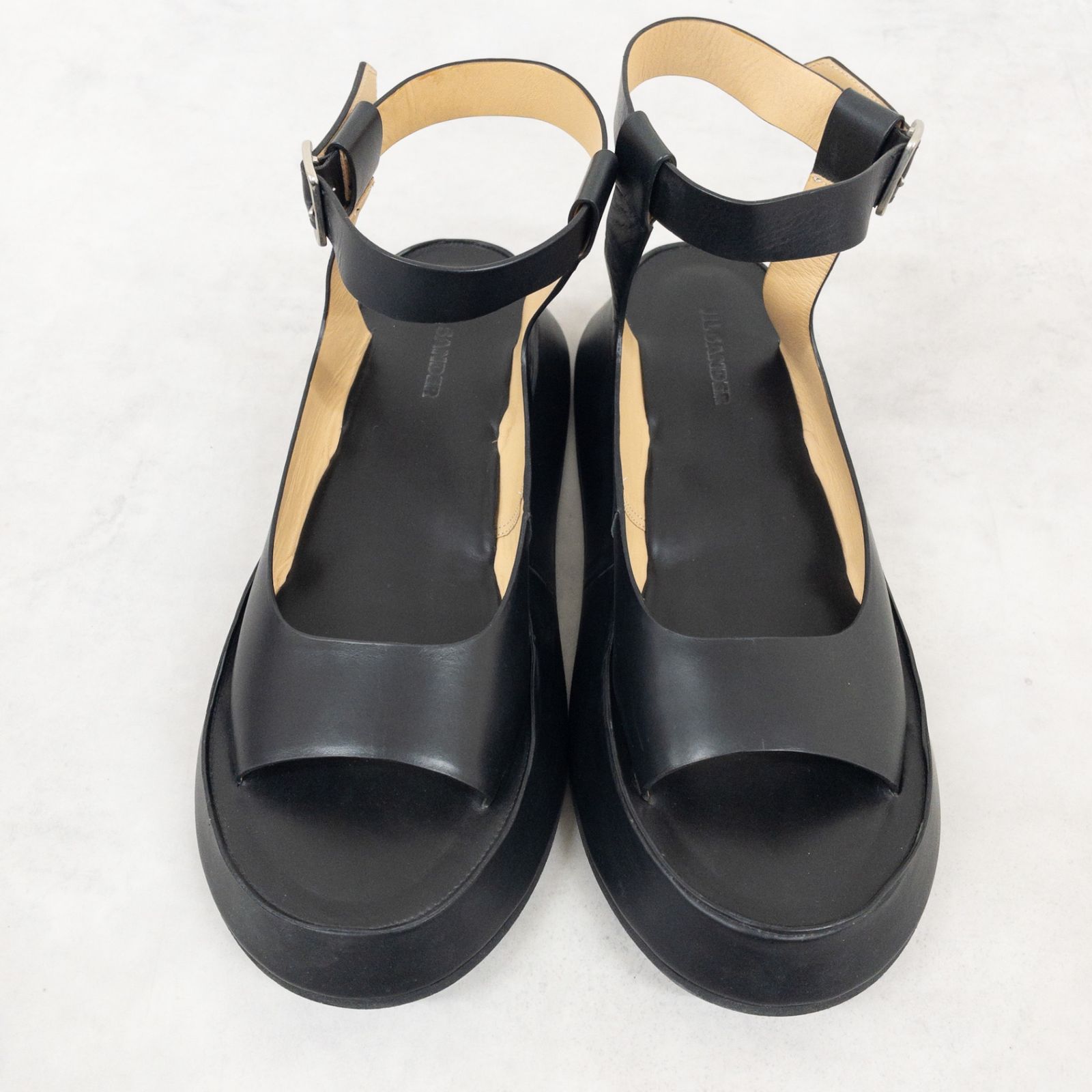 JIL SANDER ジルサンダー プラットフォームサンダル ストラップ レザー