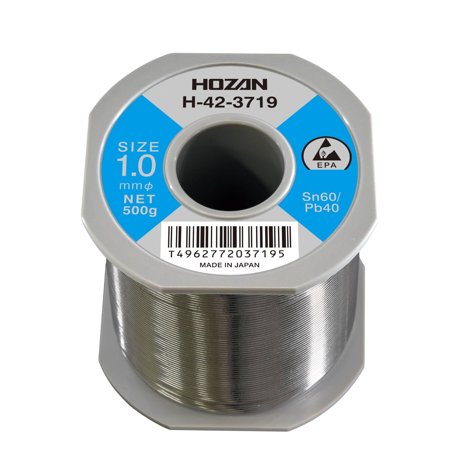 ホーザン(HOZAN) ハンダ スズ60% 鉛40% 重量500ｇ 長さ86ｍ 線径1.0ｍｍΦ H-42-3719送料無料 74f68b4a 7,061円