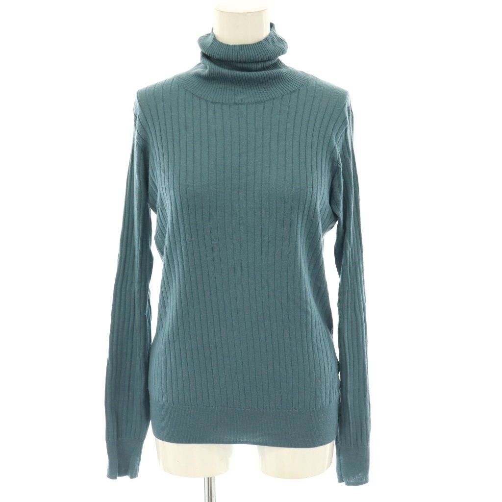 シーティープラージュ C.T.plage シルクカシミヤハイネックリブニットプルオーバー カットソー 長袖 36 ブルーグレー 5561H /DO ■OS