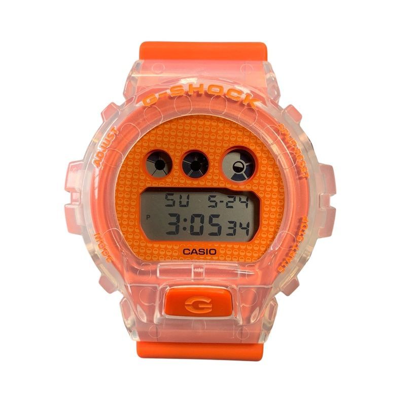 ♪4360 CASIO G-SHOCK カシオ ジーショック DW-6900GL-4JR Lucky Drop ラッキードロップ クォーツ 腕時計 ウォッチ オレンジ系 中古 美品　動作品