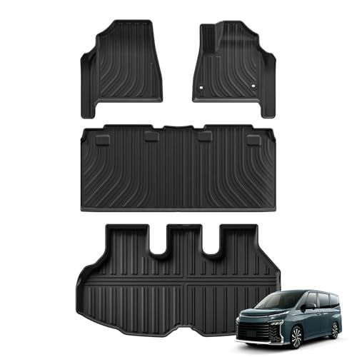 トヨタ 新型 ヴォクシー ノア 90系 専用 フロアマット+ラゲッジマット NOAH VOXY 90系 車種専用設計 3Dフロアマット 立体カーマット 2022年1月?現行 TPE素材 滑り防止 耐汚れ 取付簡単 保護パーツ カー用品 カスタ 19ca96f9
