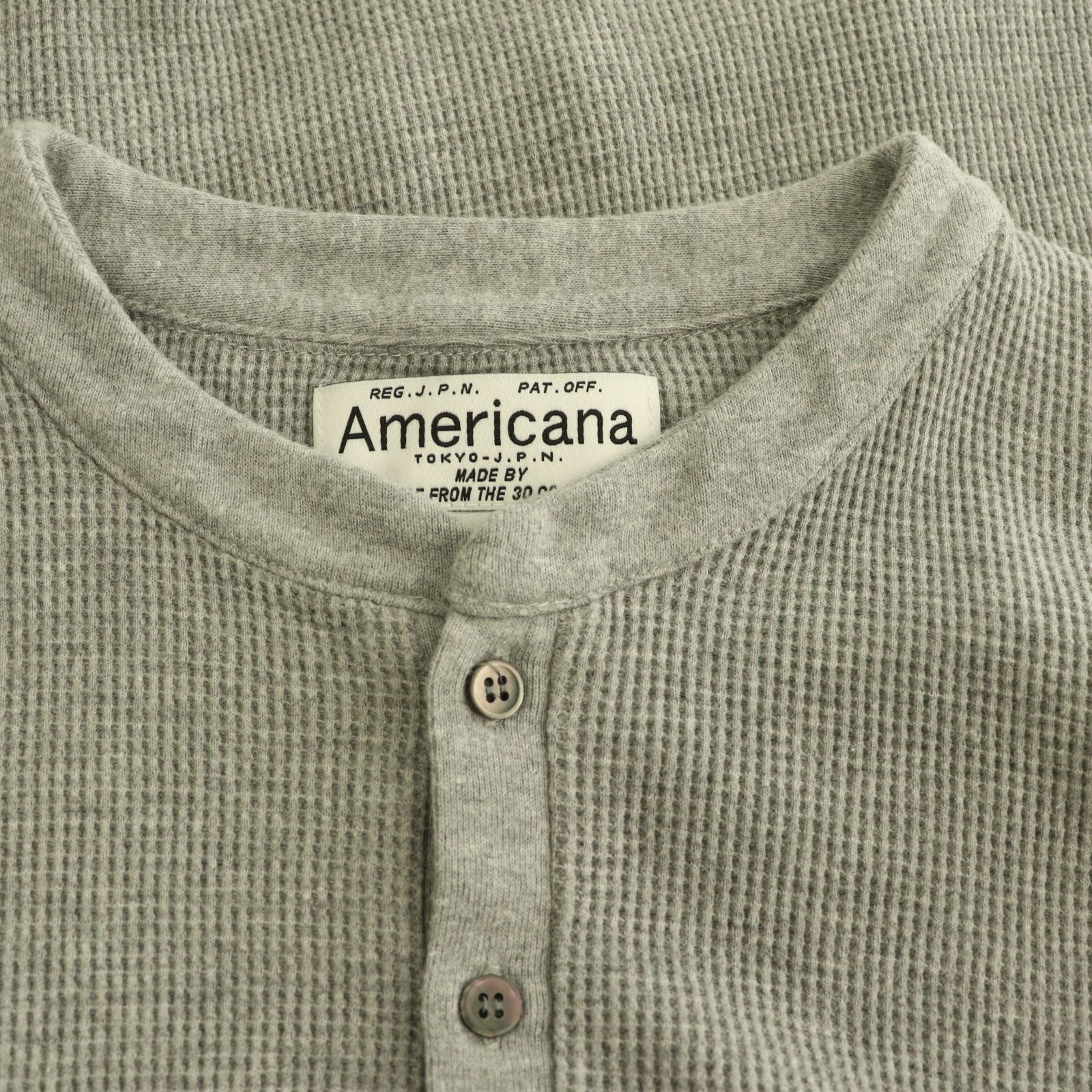 アメリカーナ AMERICANA WAFFLE LONGSLEEVE Tシャツ カットソー 長袖