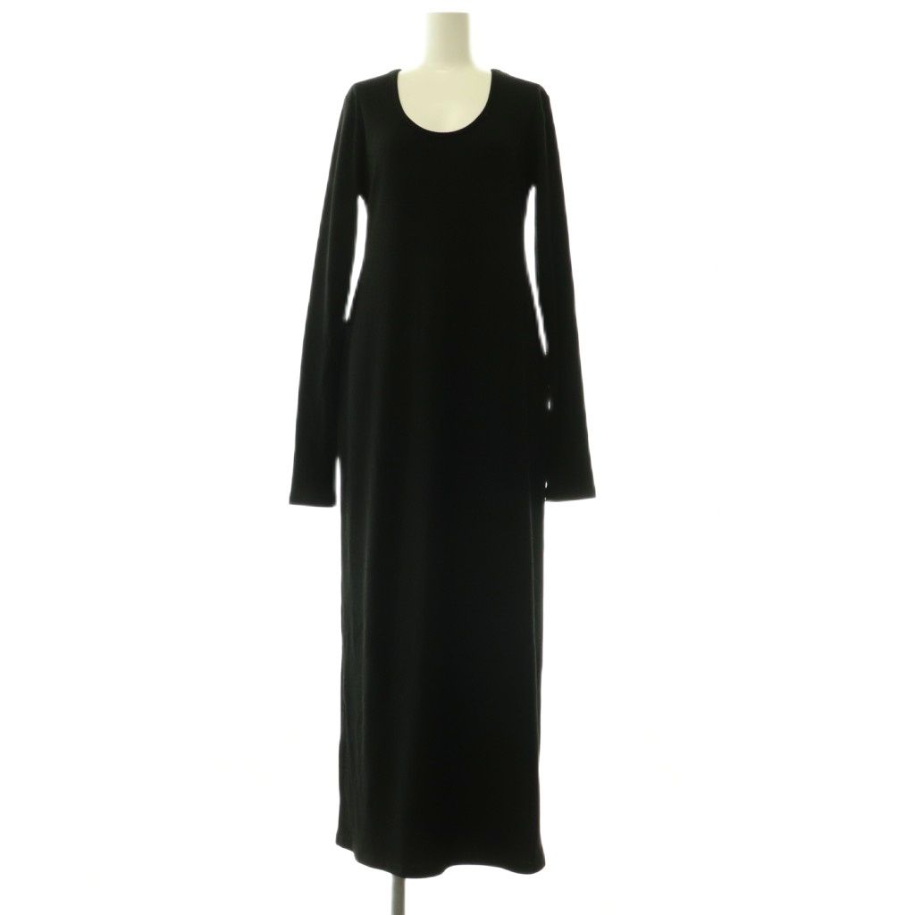 ヤエ yae 24SS 2way Uネックリブロングドレス ワンピース 36 ブラック