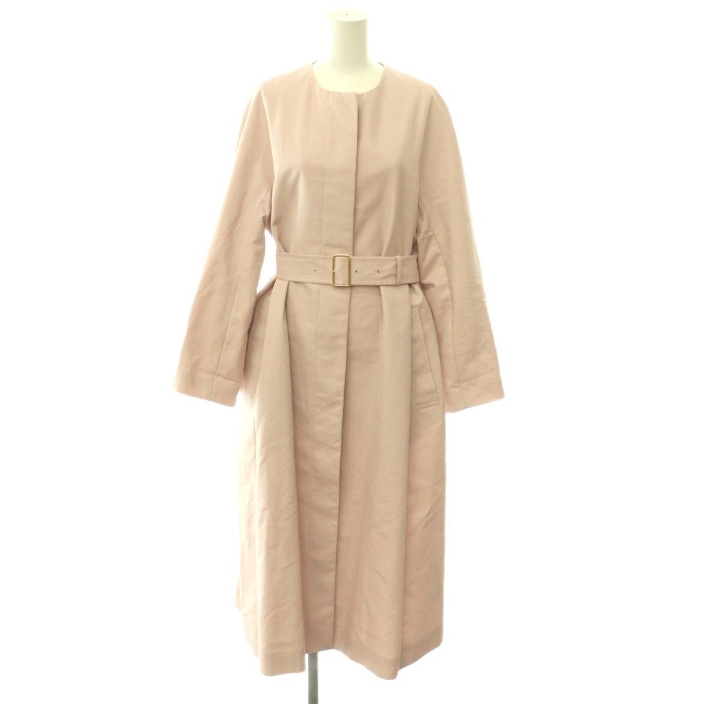 アナイ ANAYI 24SS 撥水ツイルノーカラーコート アウター 38 ピンク /NR ■OS