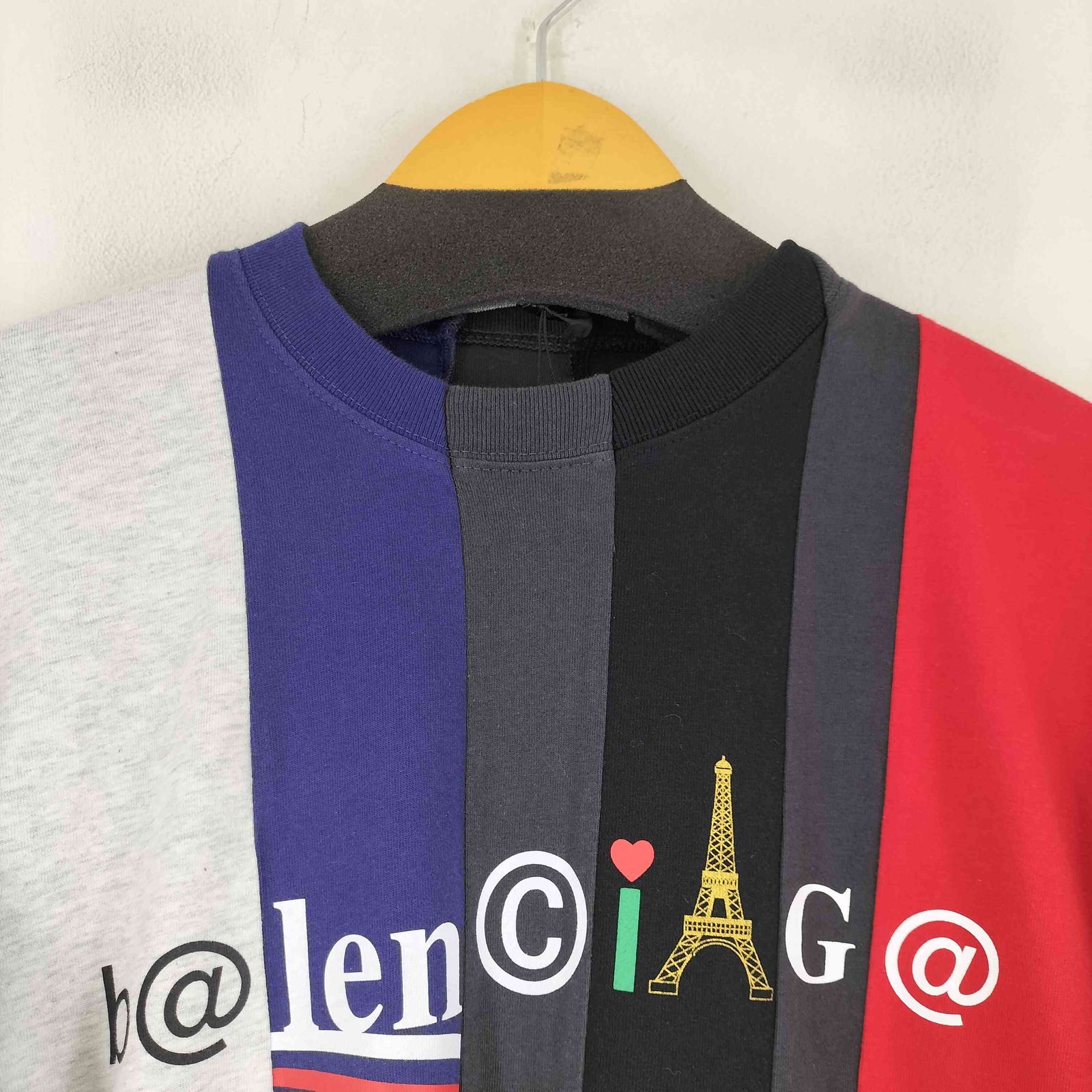 バレンシアガ BALENCIAGA 再構築 UNIFIT ロゴデザインTシャツ メンズ 