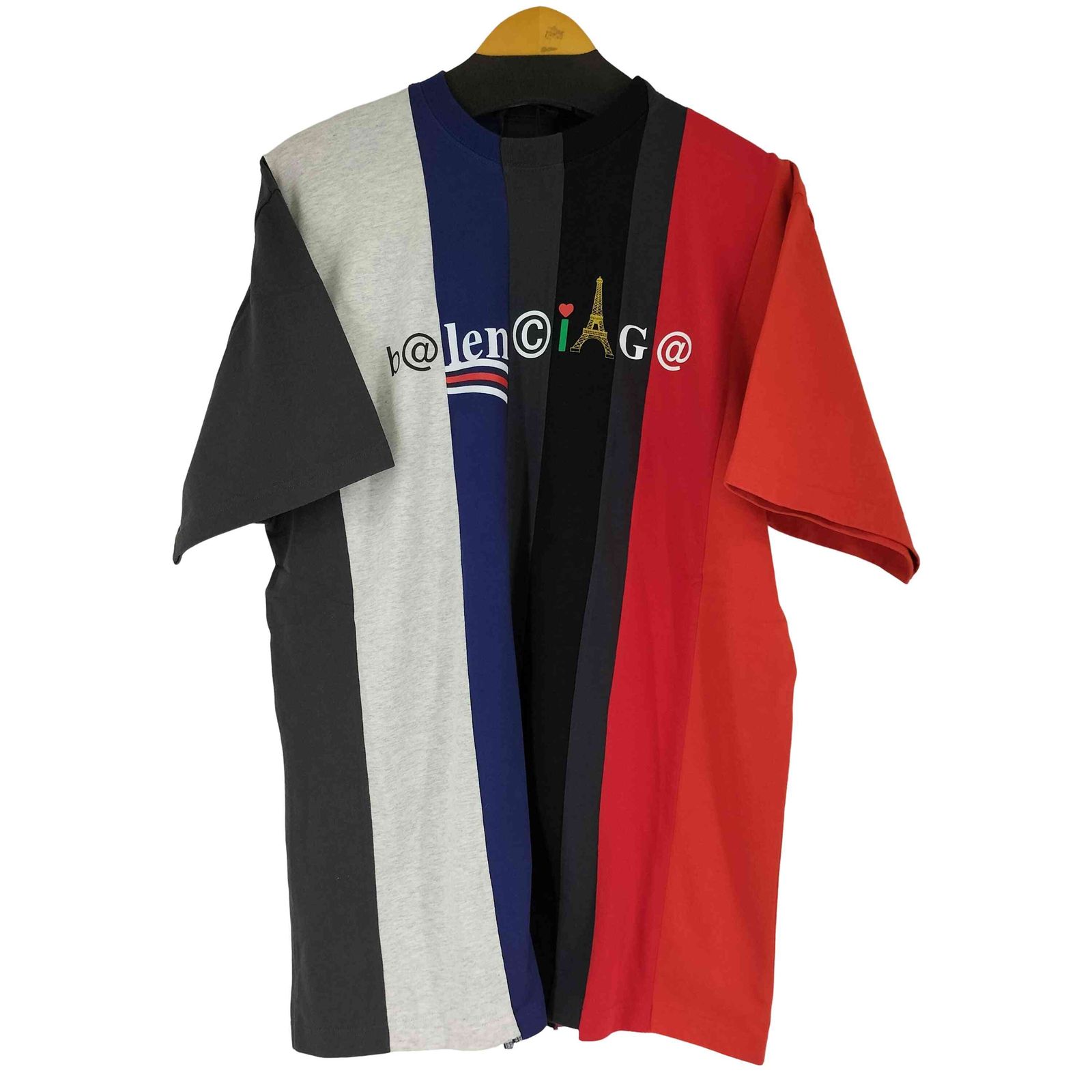バレンシアガ BALENCIAGA 再構築 UNIFIT ロゴデザインTシャツ メンズ 