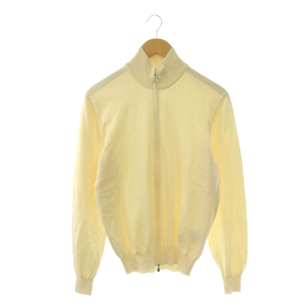グランサッソ GRAN SASSO ダブルジップ コットン ドライバーズ ニット セーター 48 アイボリー 24P/55111 18190 /MI ■OS ■AD