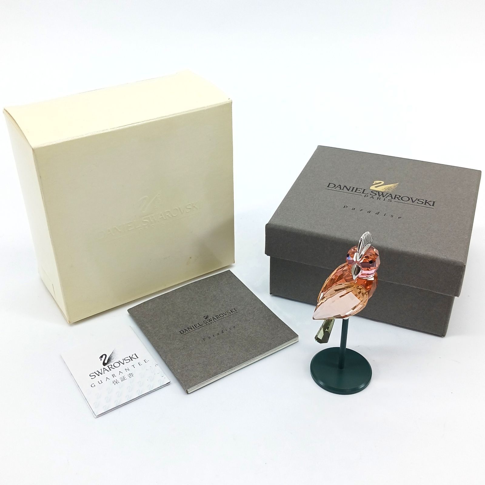 SWAROVSKI スワロフスキー 2004年 廃盤品 置物 鳥 Baimuru Pink フィギュア 275569 SV925 クリスタル オブジェ フィギュリン 置物 インテリア小物 廃盤品 箱・販売証明書付き