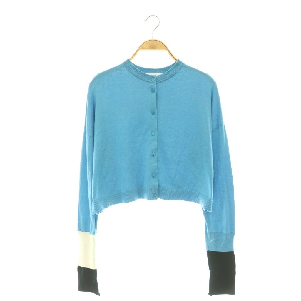エンフォルド ENFOLD 24SS YERED-CARDIGAN カーディガン ニット 長袖 38 ライトブルー /HK ■OS