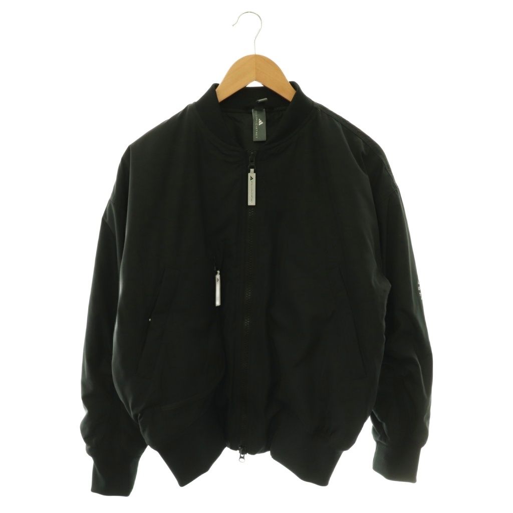 アディダス バイ ステラマッカートニー adidas by Stella McCartney 24AW ウーブンボンバージャケット ブルゾン アウター 中綿 ロゴ S ブラック IP1370 /CX ■OS
