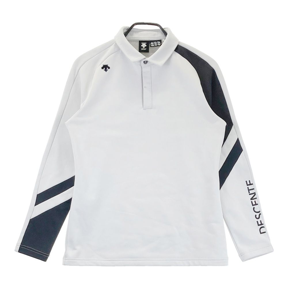 サイズ：L DESCENTE GOLF デサントゴルフ 裏起毛 長袖ポロシャツ グレー系 [240101697272] ゴルフウェア メンズ ストスト