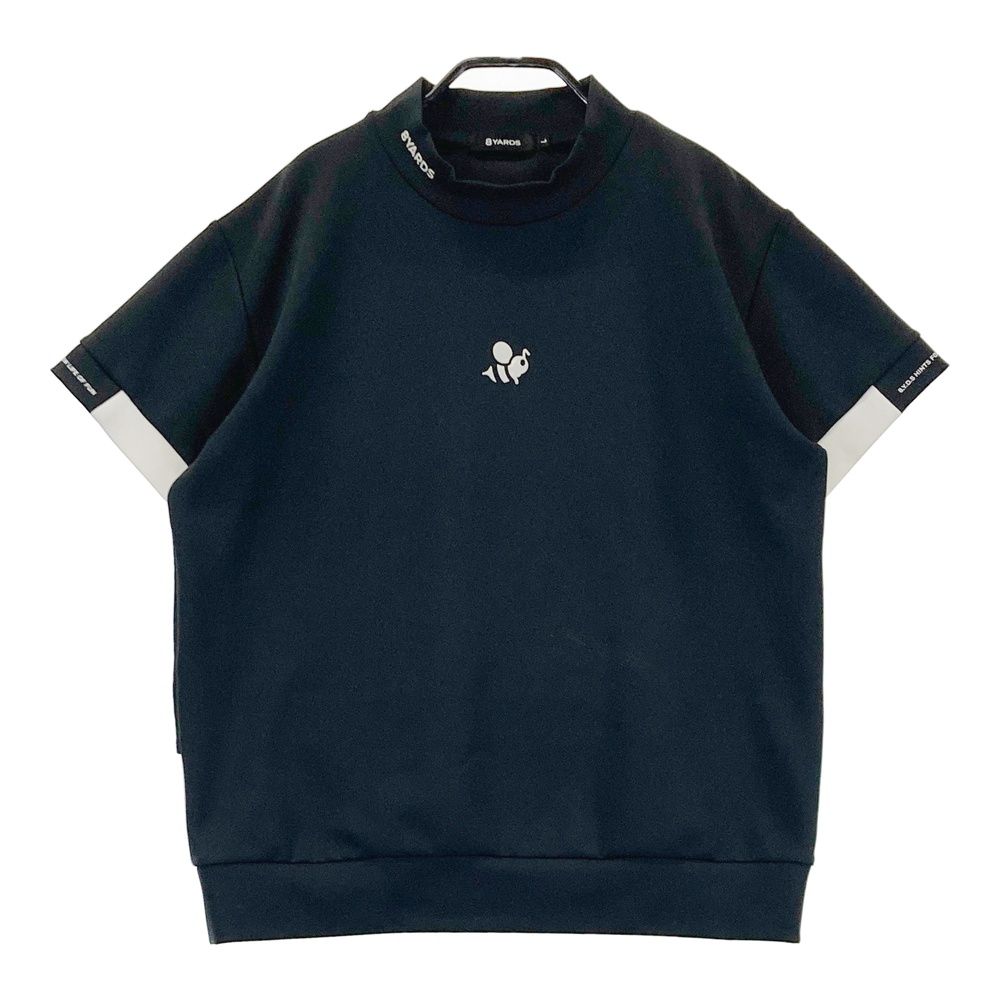美品✨8YARDS モックネック Tシャツ ブラック レディース ゴルフ ゴルフ 8YARDS レディースモックネックシャツ ブラック