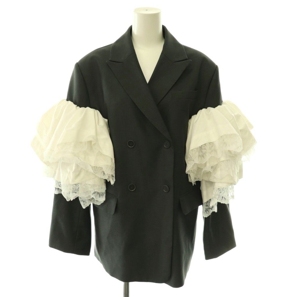 ビビィBibiy. EMMA FRILL JACKET ジャケット テーラード レース F グレー 白 /CX ■OS