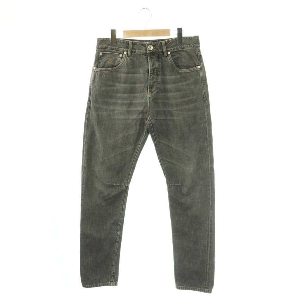 ブルネロクチネリ BRUNELLO CUCINELLI デニム ジーンズ パンツ テーパード セルビッチ 46 グレー /MI ■OS ■AD