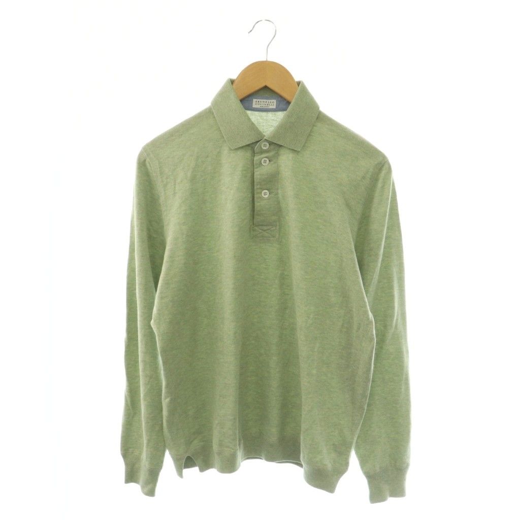 ブルネロクチネリ BRUNELLO CUCINELLI ニットポロシャツ 46 緑 DB92358 /MI ■OS ■AD