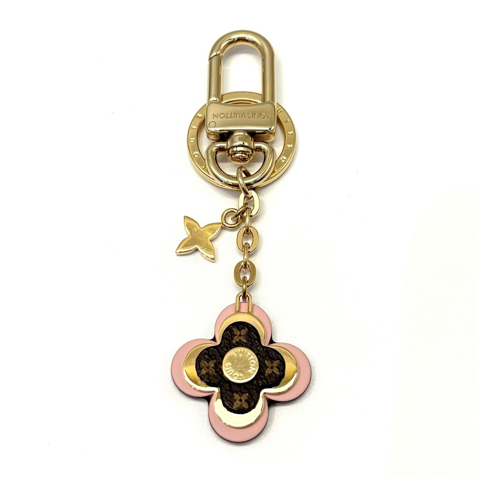 ルイヴィトン ポルトクレブルーミンブフラワーBB バッグチャーム ゴールド M68085 LOUIS VUITTON Aランク 美品 中古