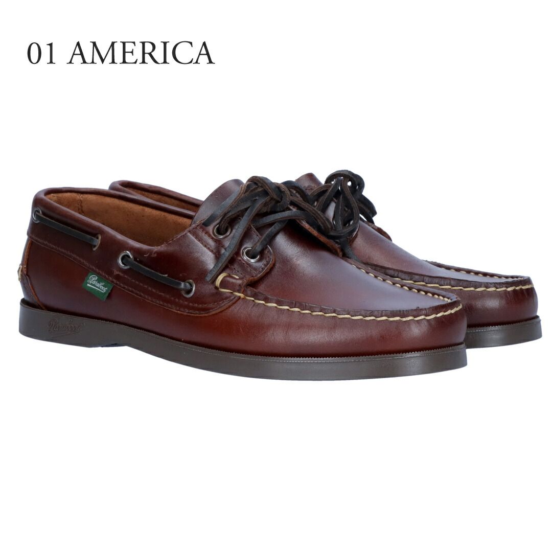 パラブーツ PARABOOT メンズシューズ デッキシューズ 紳士靴 レザーシューズ 本革 ボートシューズ BARTH バース 7800/7810 01 AMERICA