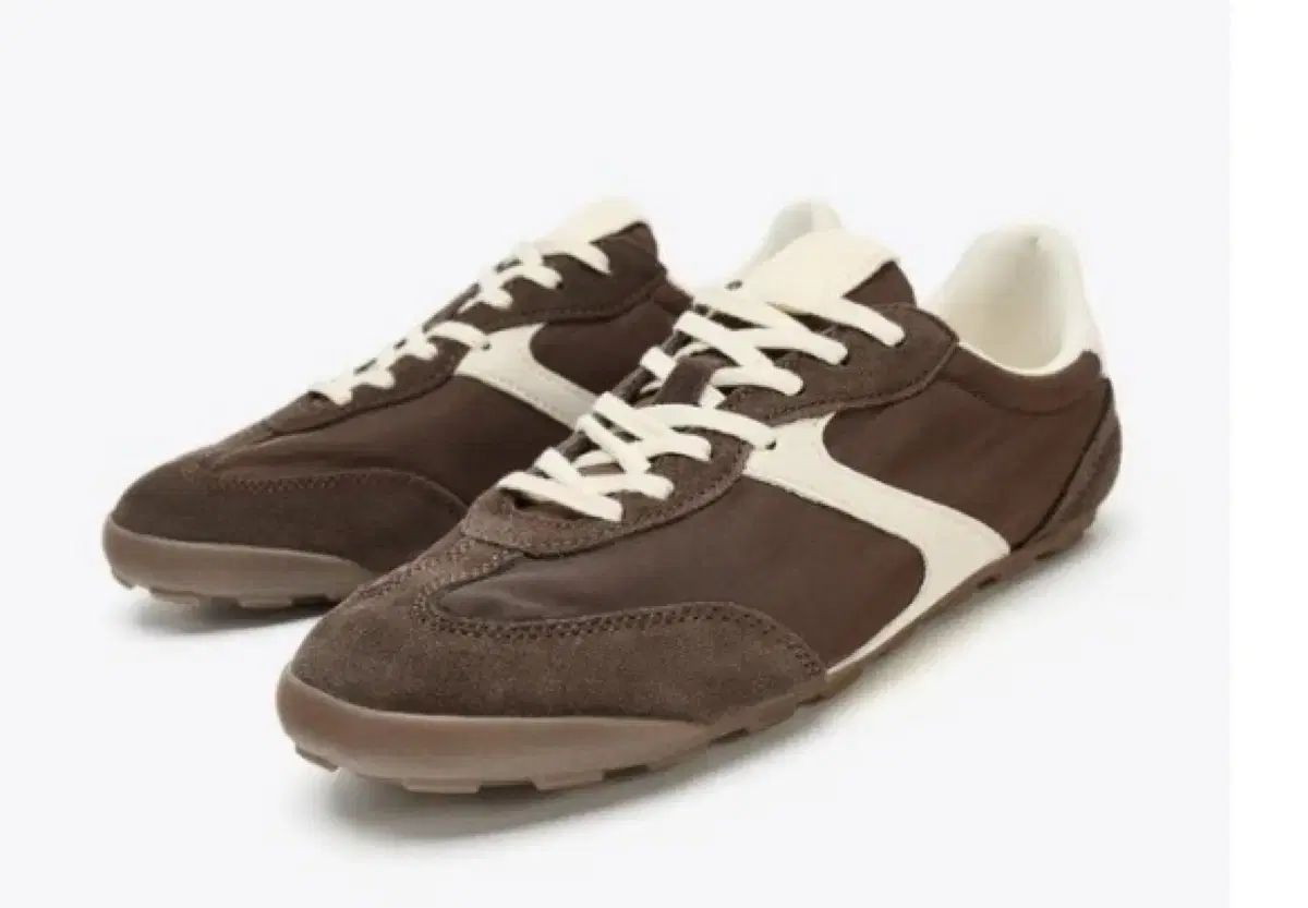 新) ZARA ザラ ソフト ランニング スニーカー ブラウン 39