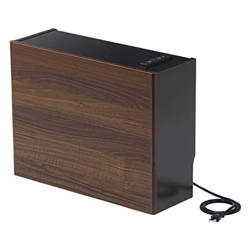 イーサプライ ケーブルボックス ルーター収納 配線隠し コンセント付き 幅50cm 木製 スリム 壁面収納 電話台 ダークブラウン EZ2-CB042DBRMts 11f9ff1f