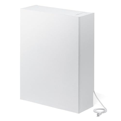 サンワダイレクト ルーター 収納 ケーブルボックス 木製 コンセント付き 幅50×高さ65×奥行18cm 配線隠し 木目調 ホワイト 200-CB043WMts 7c0844ee