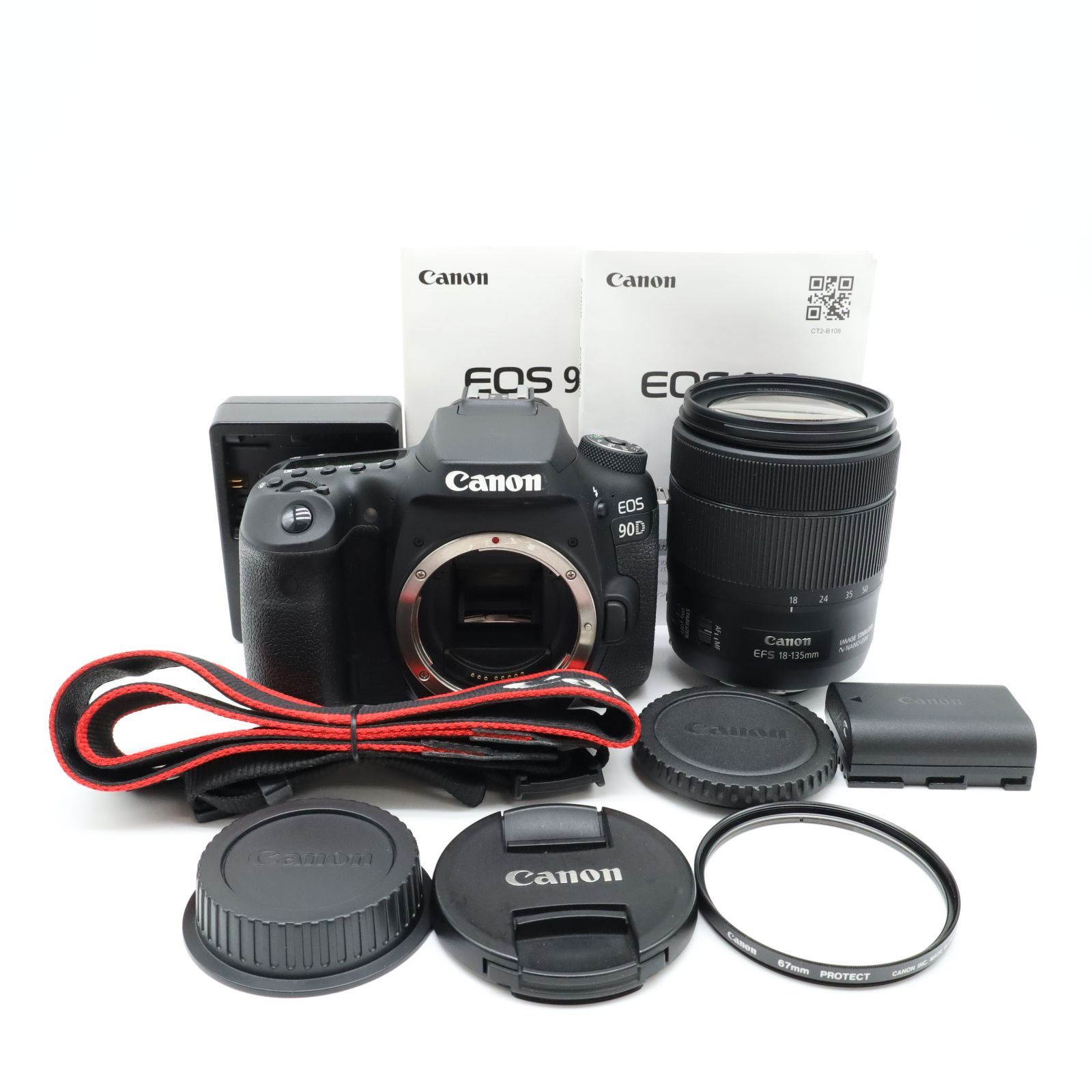 ショット数6000枚以下！アイピースエクステンダー付き！■極上品■ CANON EOS 90D EF-S18-135 IS USM レンズキット