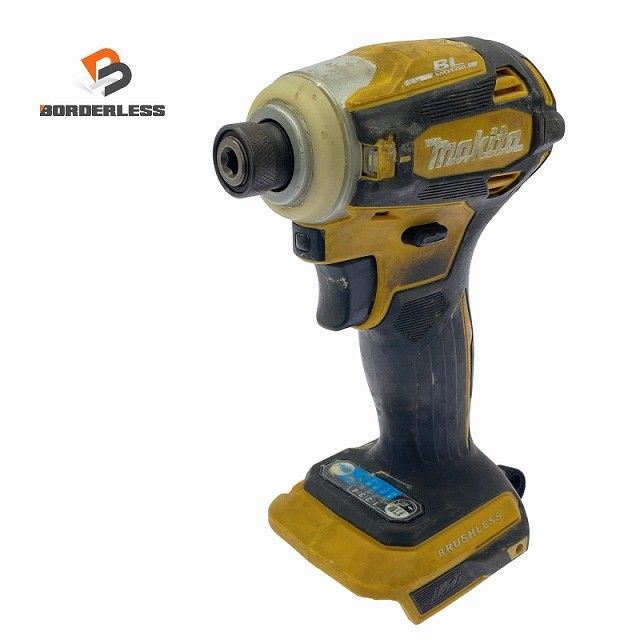 ☆中古品☆makita マキタ 18V 充電式インパクトドライバー TD172D 黄/イエロー 本体のみ コードレス バッテリー式128732
